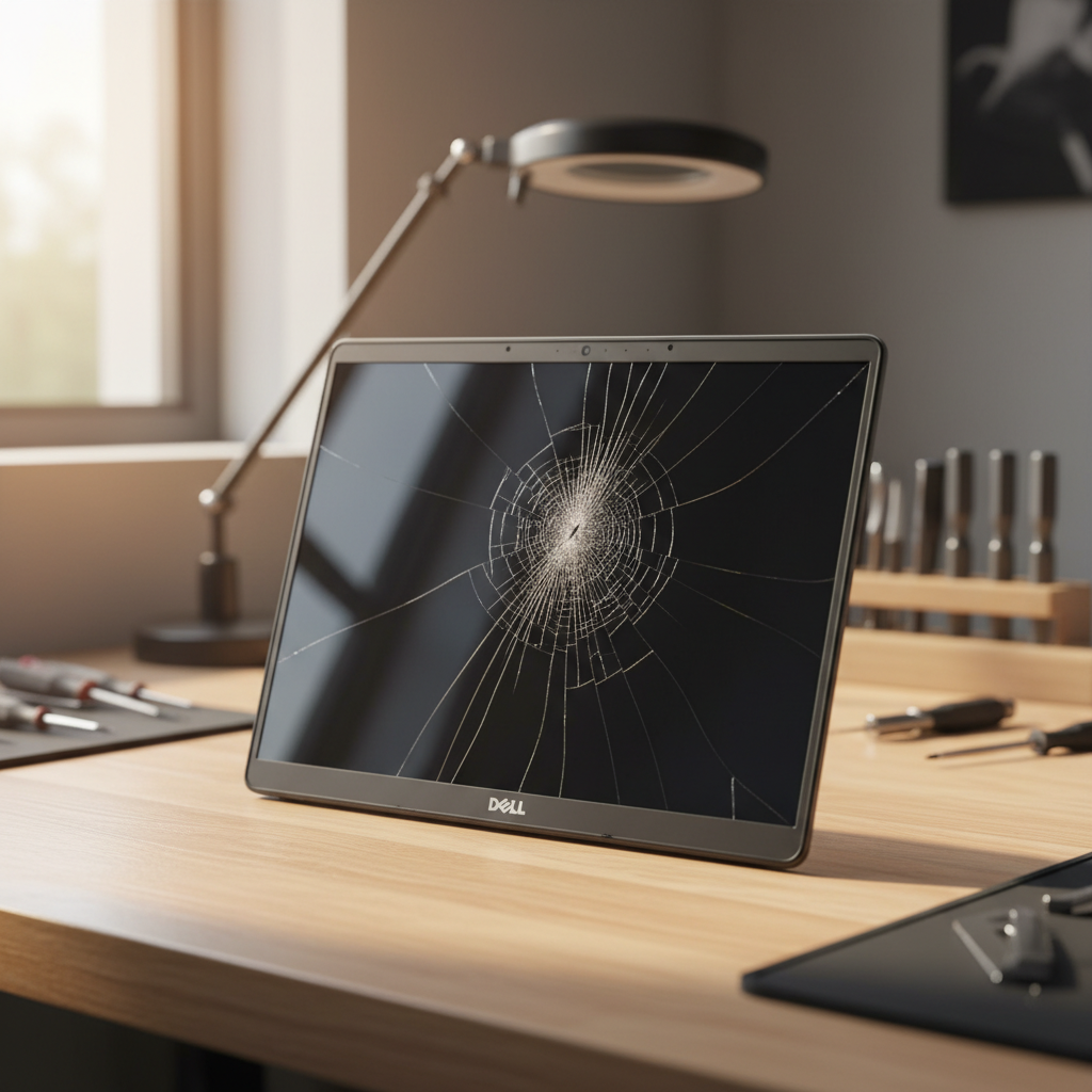 Cracked Dell laptop screen repair in Penfield — Adelaide SA 5121
