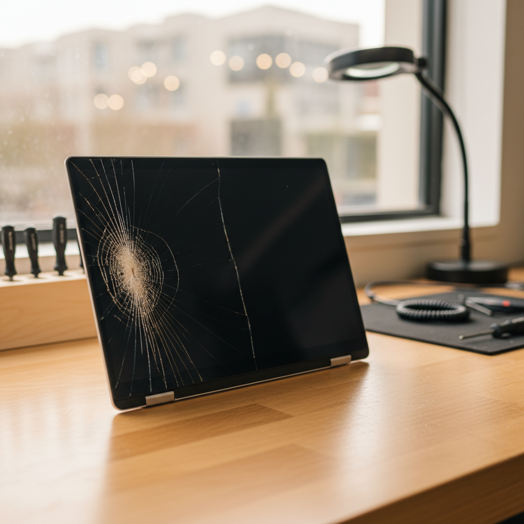 Cracked Dell laptop screen repair in Penfield Gardens — Adelaide SA 5121