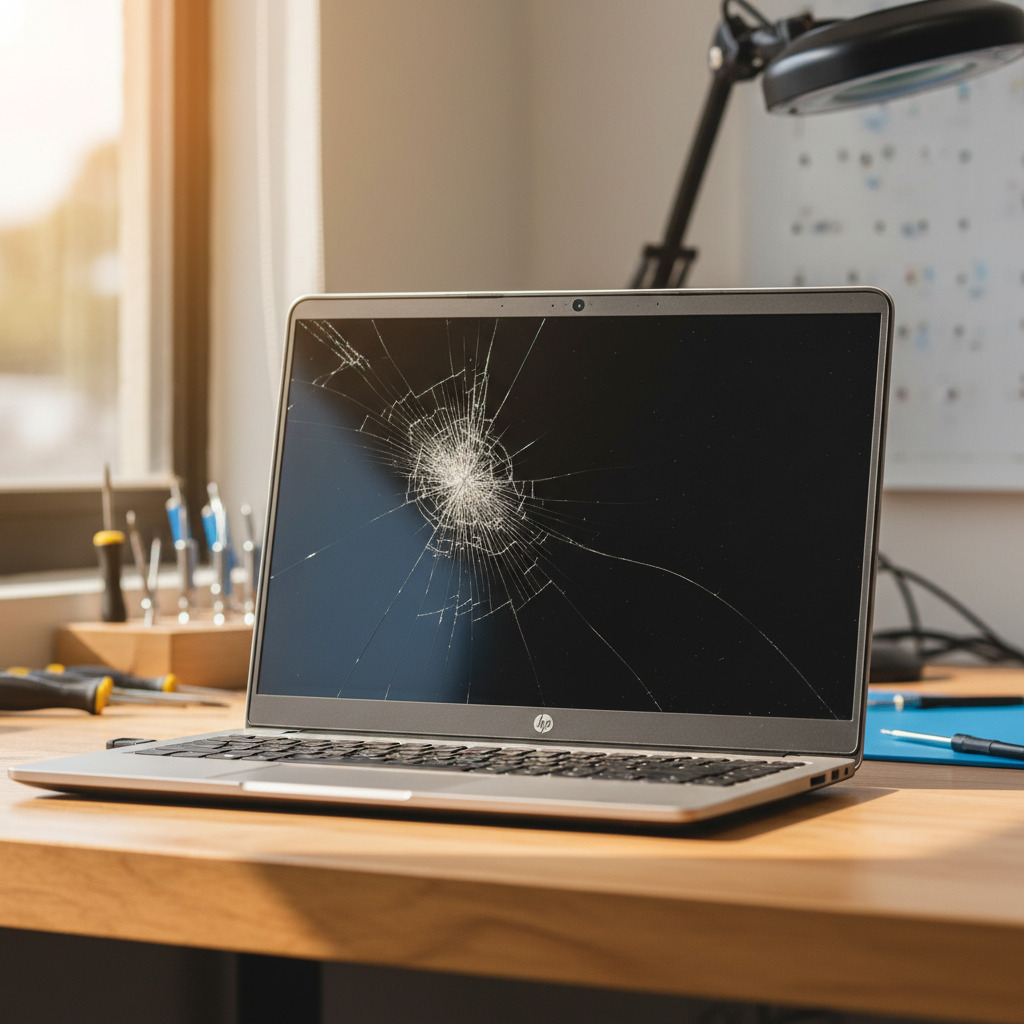 Cracked HP laptop screen repair in Pinelands — Darwin NT 0829