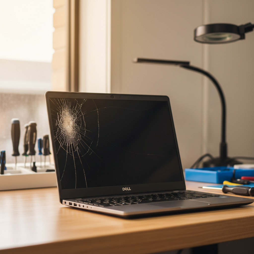 Cracked Dell laptop screen repair in Plympton — Adelaide SA 5038