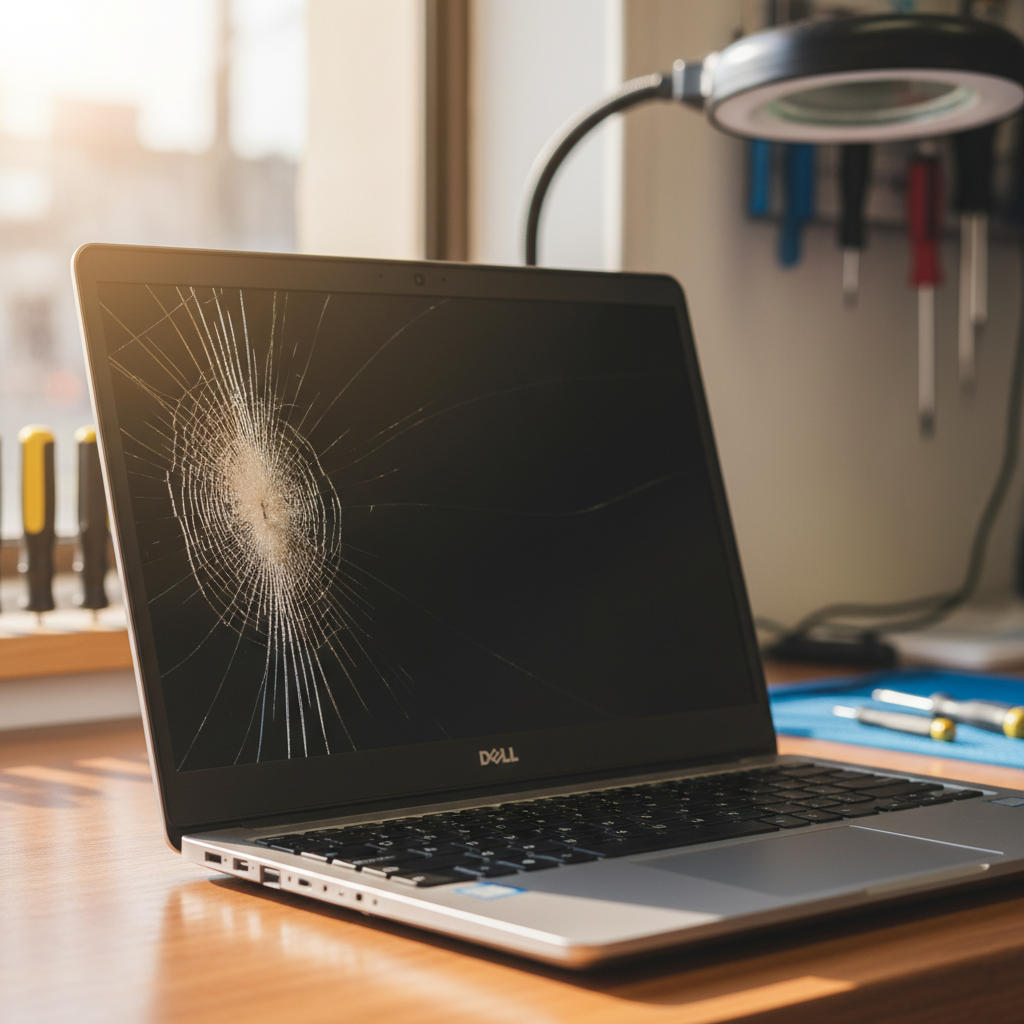 Cracked Dell laptop screen repair in Port Gawler — Adelaide SA 5501