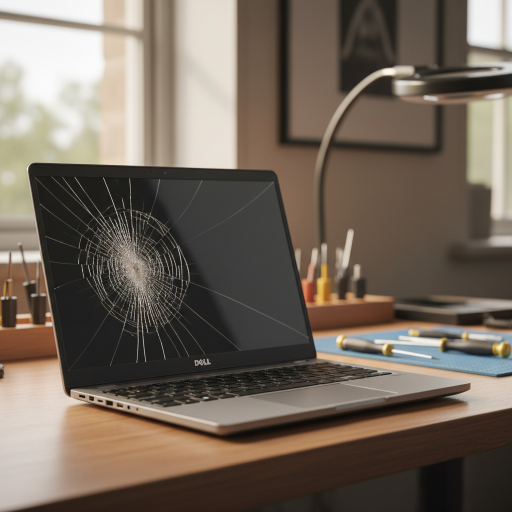 Cracked Dell laptop screen repair in Port Noarlunga — Adelaide SA 5167