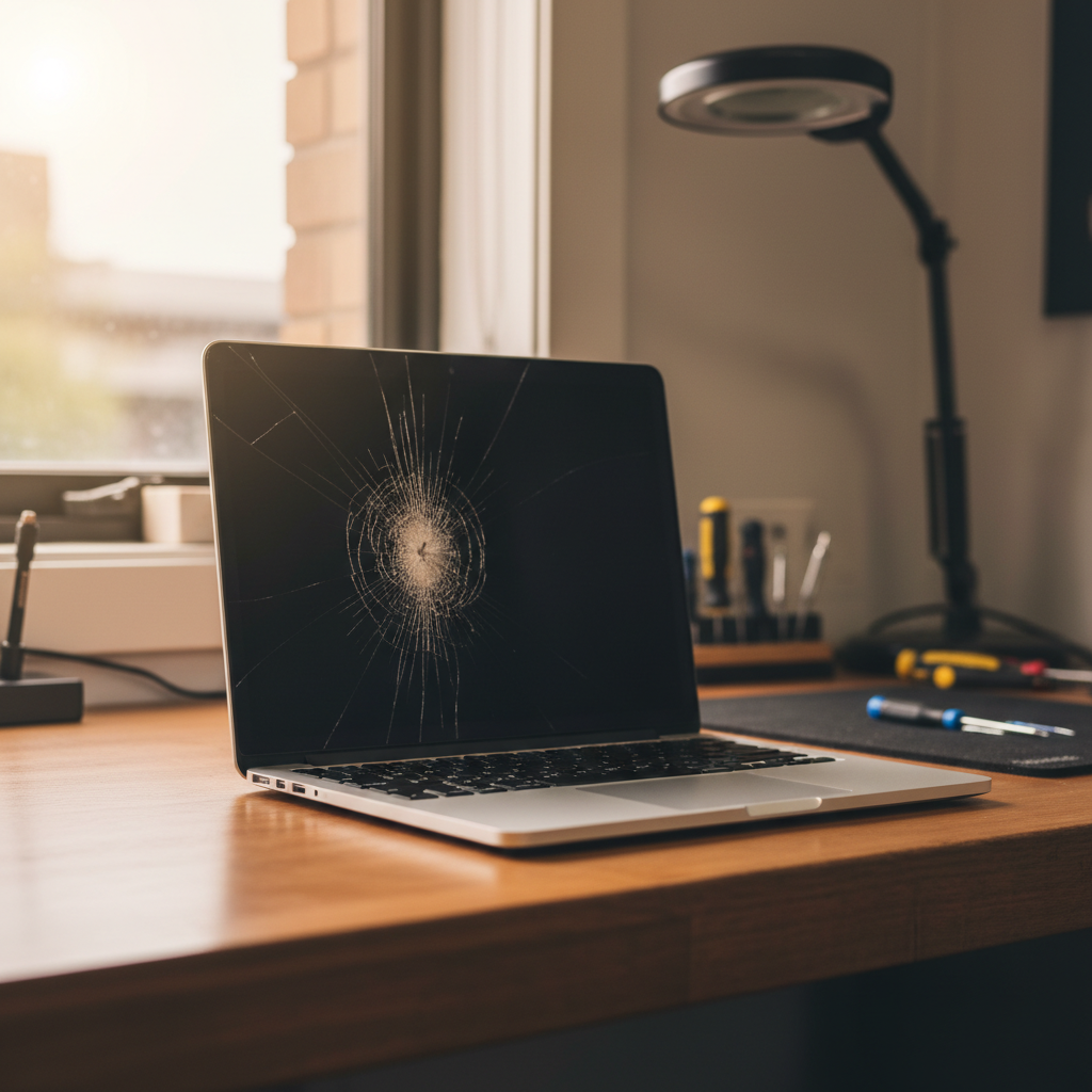 Cracked MacBook Pro laptop screen repair in Prospect — Adelaide SA 5082