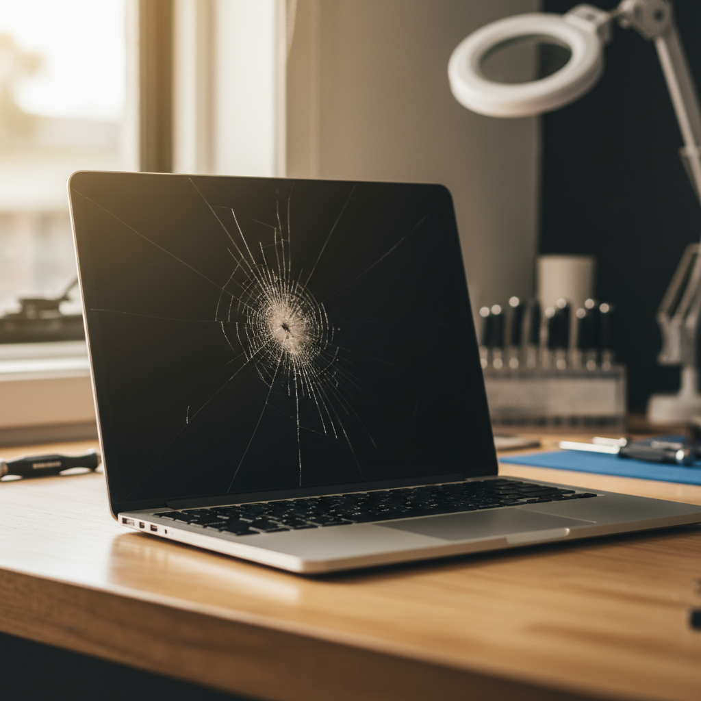 Cracked MacBook Pro laptop screen repair in Redwood Park — Adelaide SA 5097