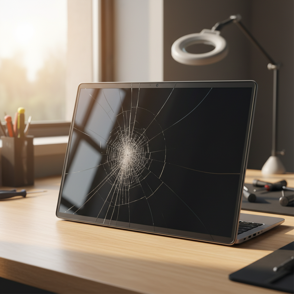 Cracked Dell laptop screen repair in Regency Park — Adelaide SA 5010