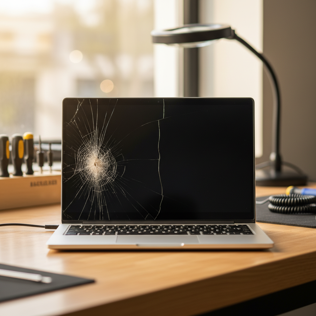 Cracked Dell laptop screen repair in Renown Park — Adelaide SA 5008