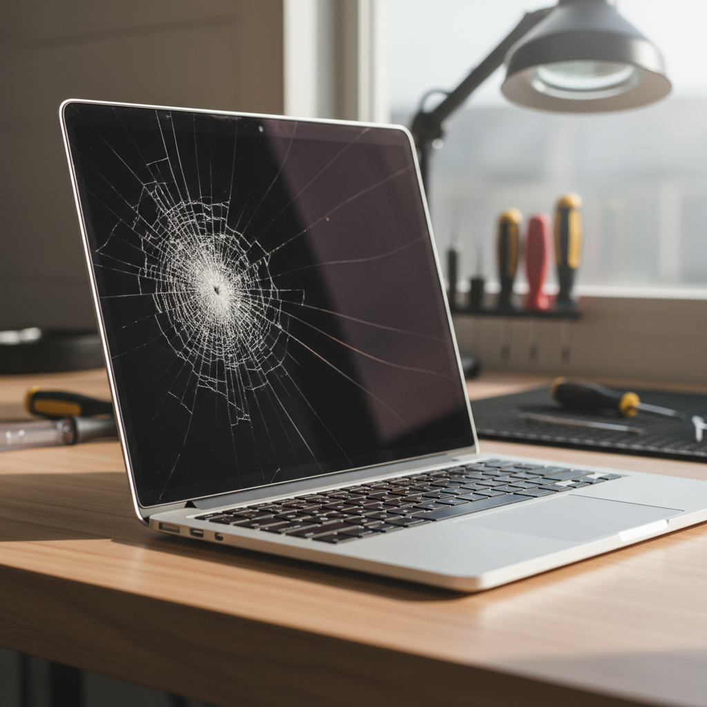 Cracked MacBook Pro laptop screen repair in Ridgehaven — Adelaide SA 5097