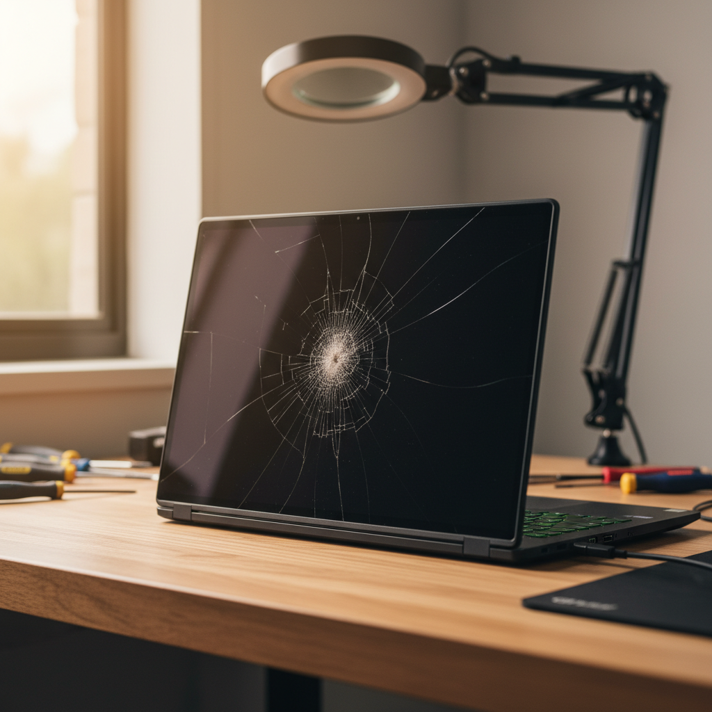 Cracked Razer laptop screen repair in Ridleyton — Adelaide SA 5008