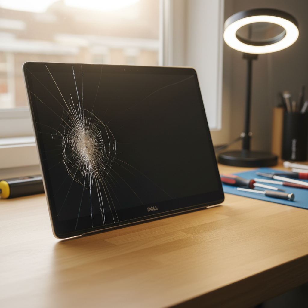 Cracked Dell laptop screen repair in Risdon Vale — Hobart TAS 7016