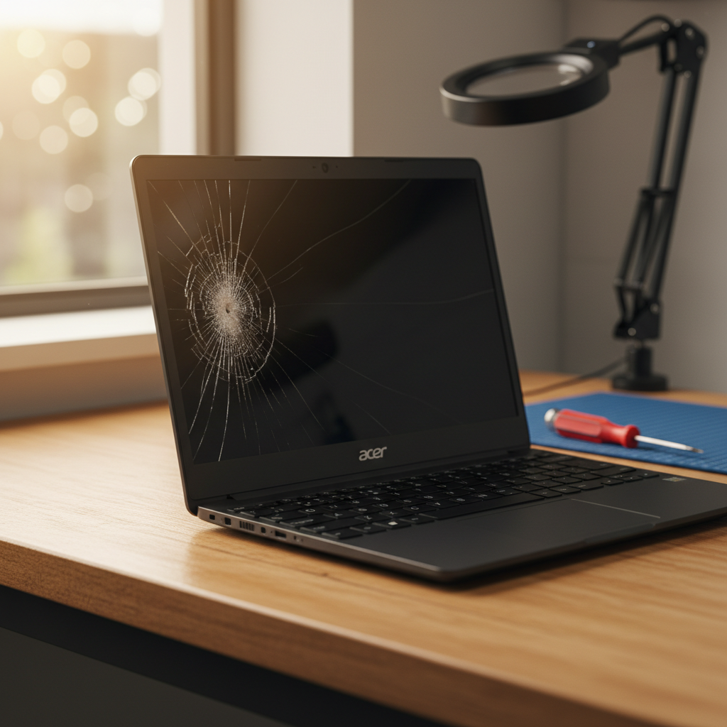 Cracked Acer laptop screen repair in Rose Bay — Hobart TAS 7015