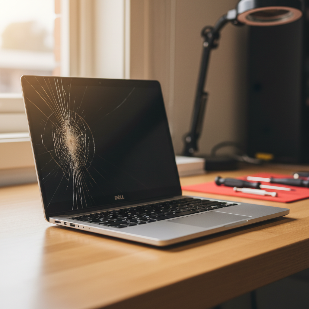 Cracked Dell laptop screen repair in Rosebery — Darwin NT 0832