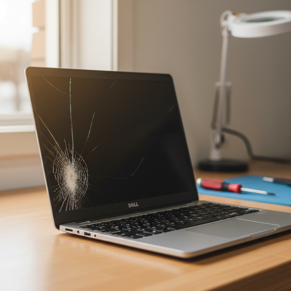 Cracked Dell laptop screen repair in Rosny — Hobart TAS 7018