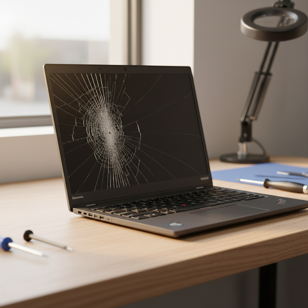 Cracked Lenovo ThinkPad laptop screen repair in Rostrevor — Adelaide SA 5073