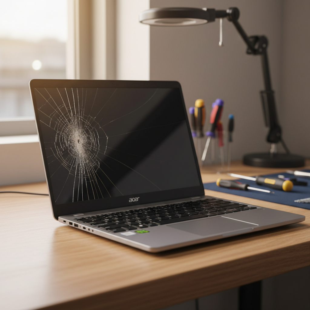 Cracked Acer laptop screen repair in Royston Park — Adelaide SA 5070