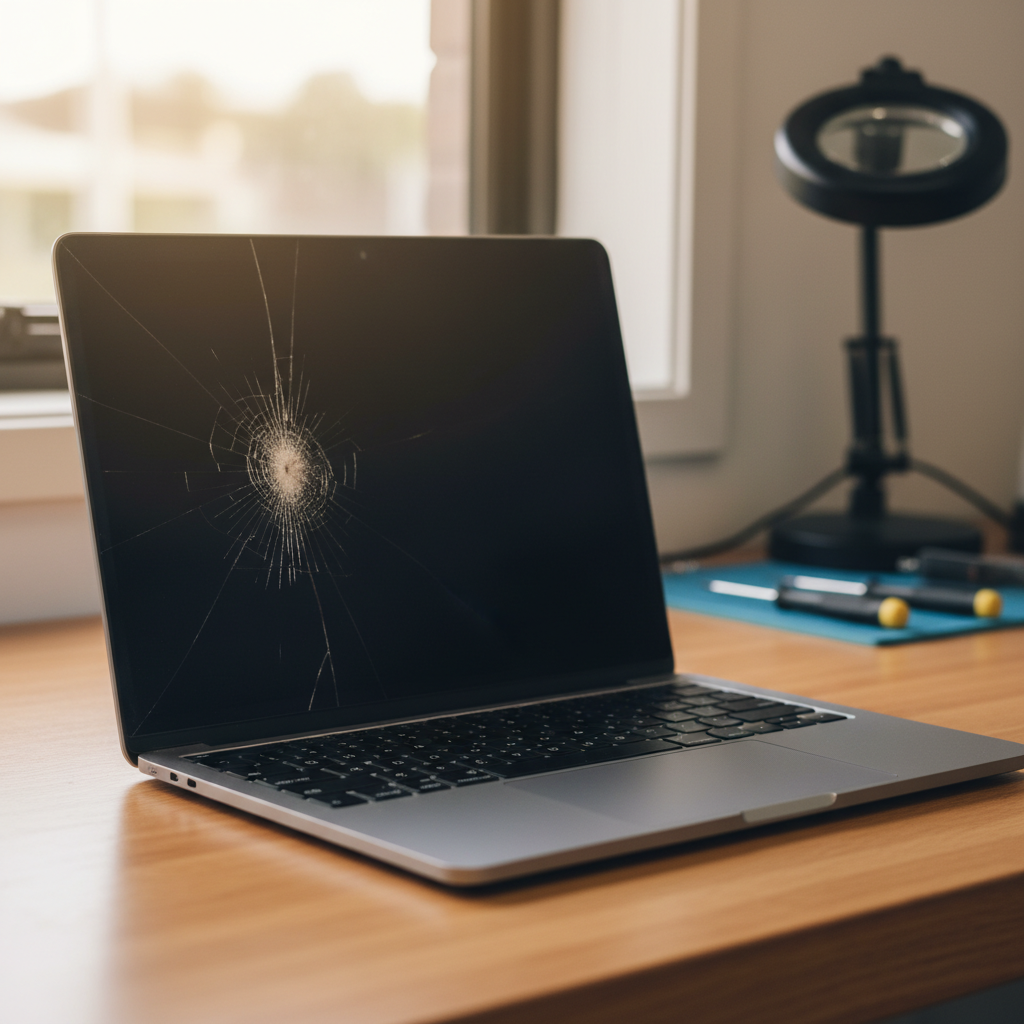 Cracked MacBook Pro laptop screen repair in Rundle Mall — Adelaide SA 5000
