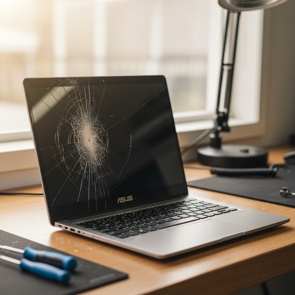 Cracked ASUS laptop screen repair in Salisbury North — Adelaide 5108