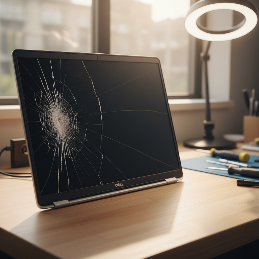 Cracked Dell laptop screen repair in Salisbury Park — Adelaide 5109