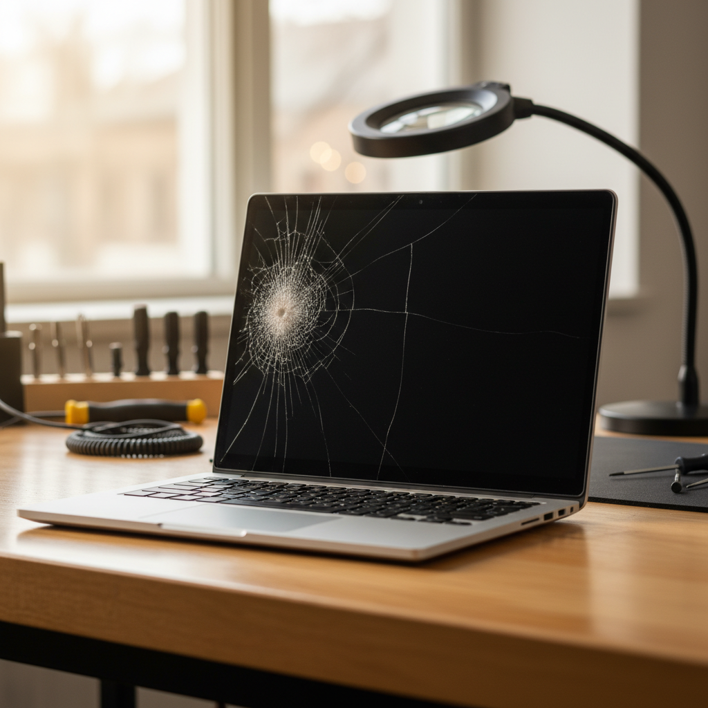 Cracked Dell laptop screen repair in Salisbury South — Adelaide 5106