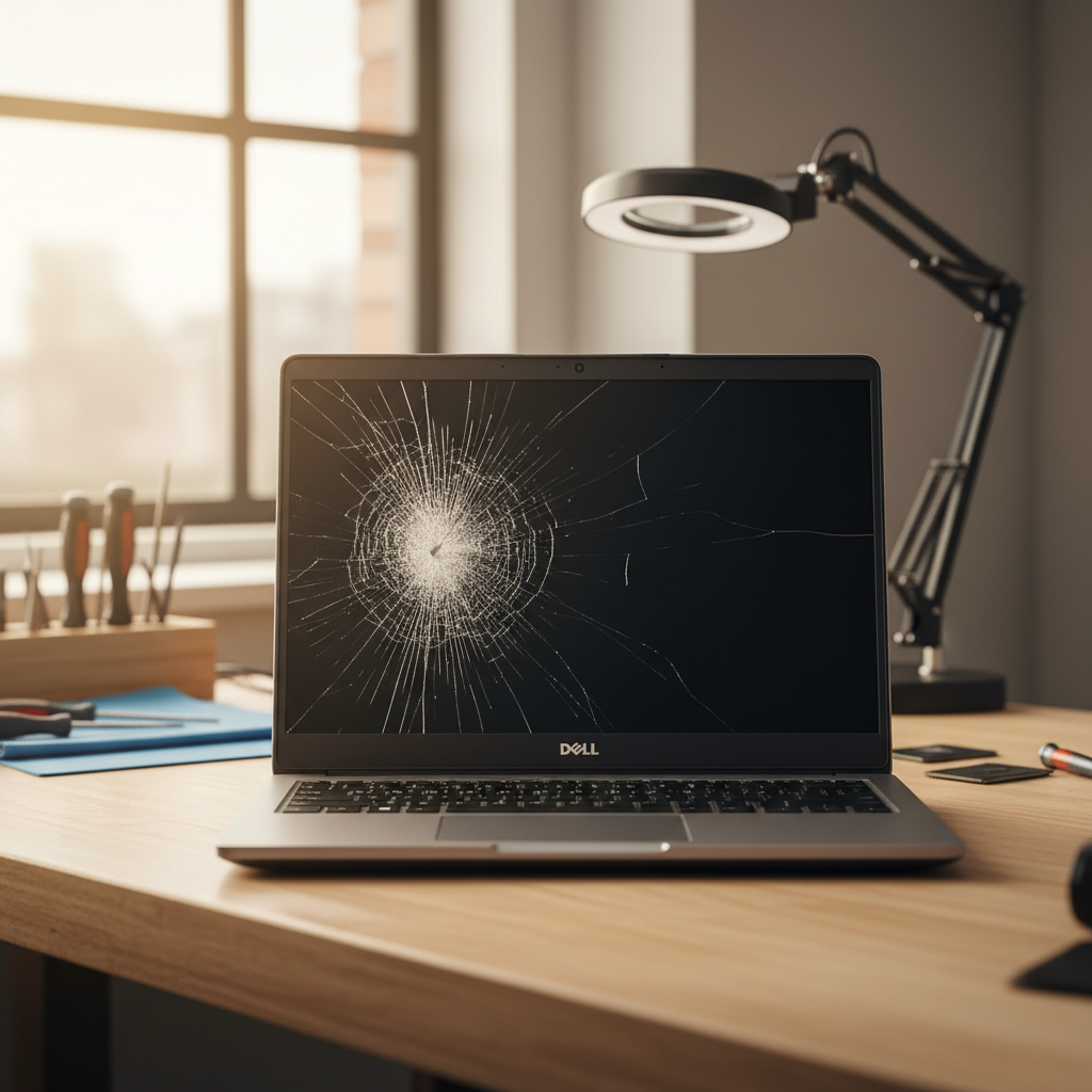 Cracked Dell laptop screen repair in Sampson Flat — Adelaide 5114