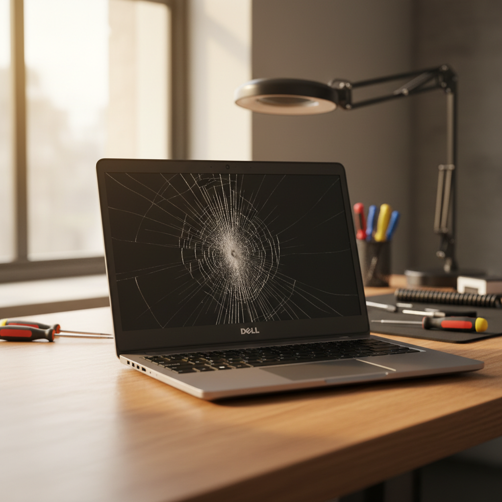 Cracked Dell laptop screen repair in Scott Creek — Adelaide SA 5153