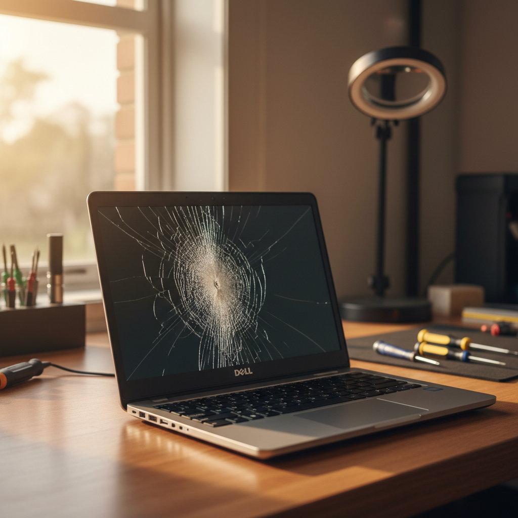 Cracked Dell laptop screen repair in Seacliff — Adelaide SA 5049