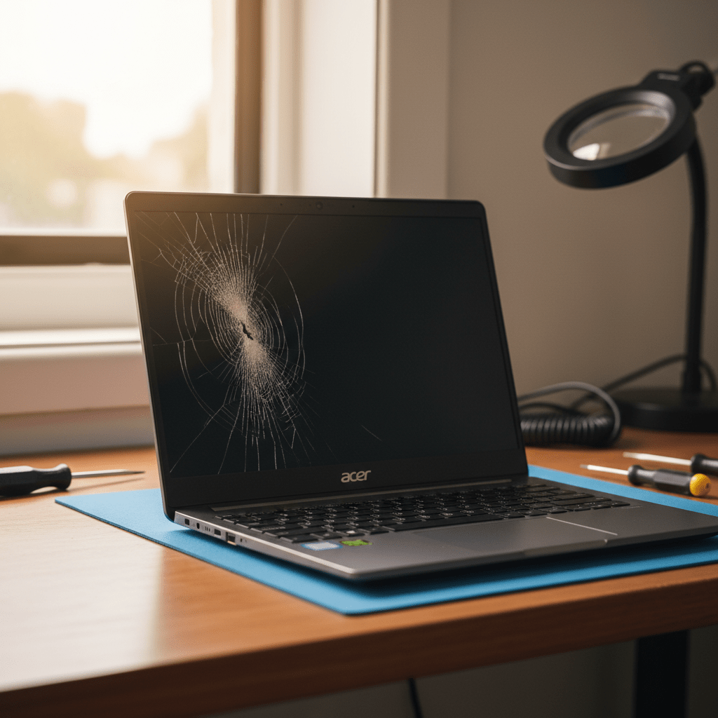 Cracked Acer laptop screen repair in Seaton North — Adelaide SA 5023