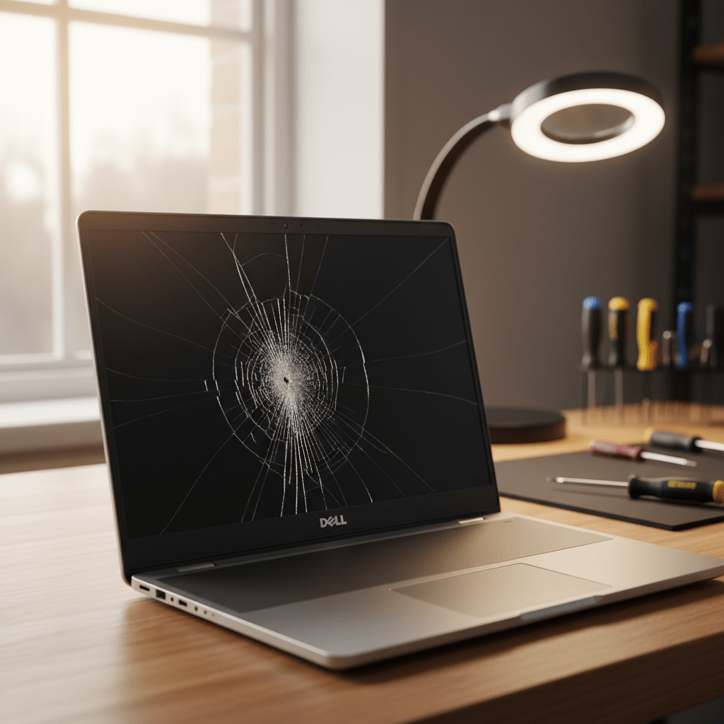 Cracked Dell laptop screen repair in Seaview Downs — Adelaide SA 5049