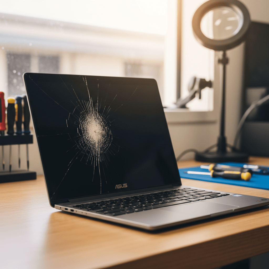 Cracked ASUS laptop screen repair in Sellicks Beach — Adelaide SA 5174