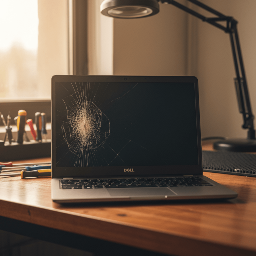 Cracked Dell laptop screen repair in Smithfield Plains — Adelaide SA 5114