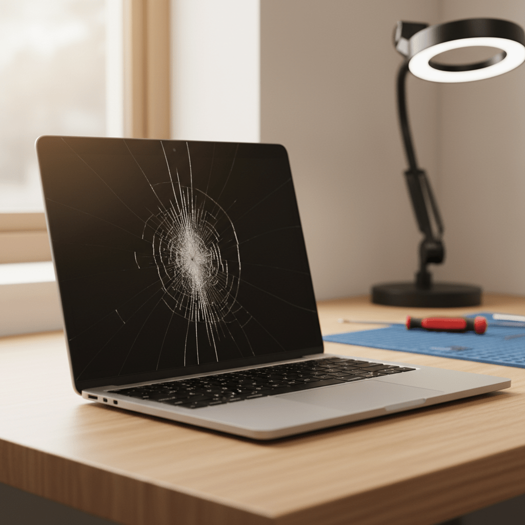 Cracked MacBook Pro laptop screen repair in South Plympton — Adelaide SA 5038