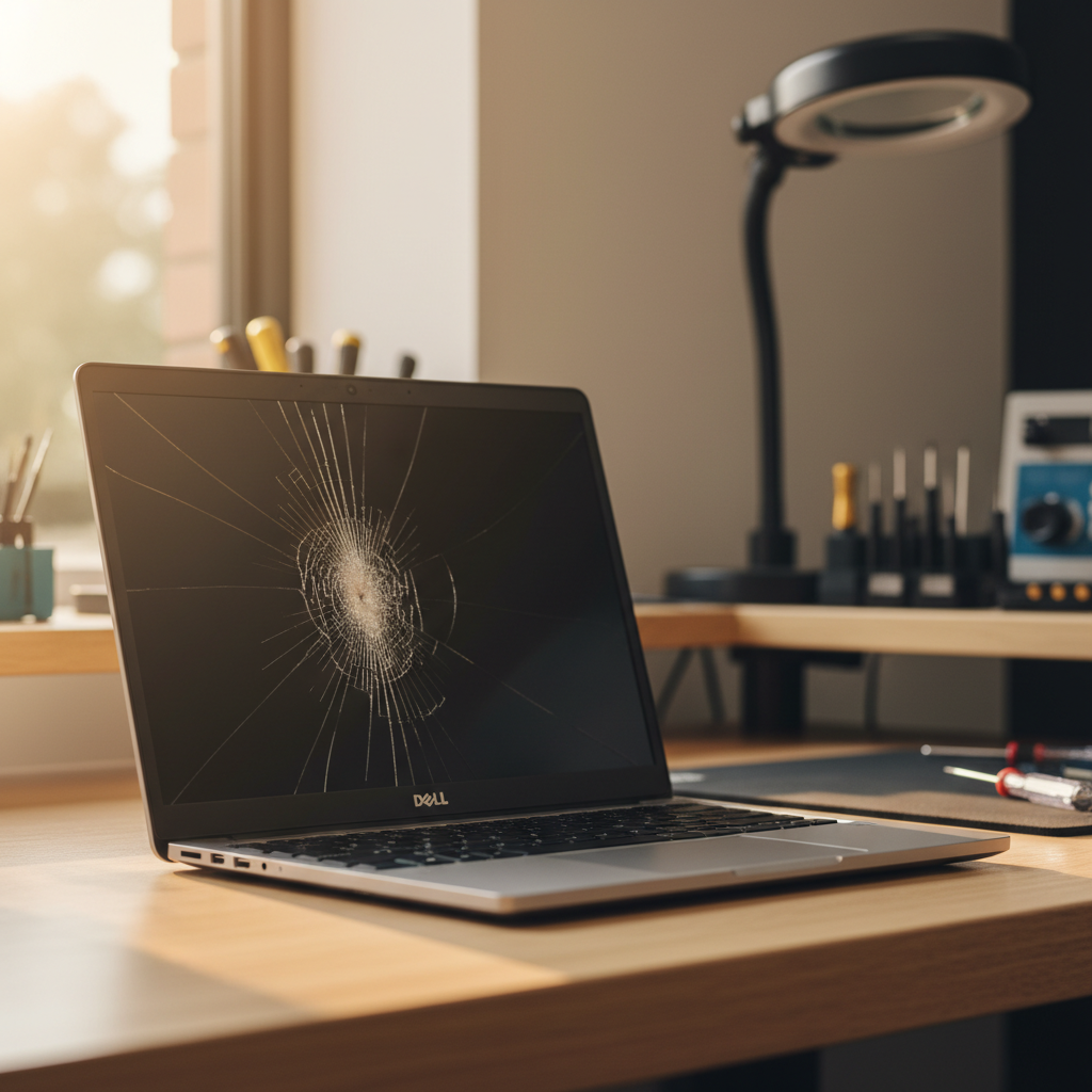 Cracked Dell laptop screen repair in Speers Point — Newcastle NSW 2284