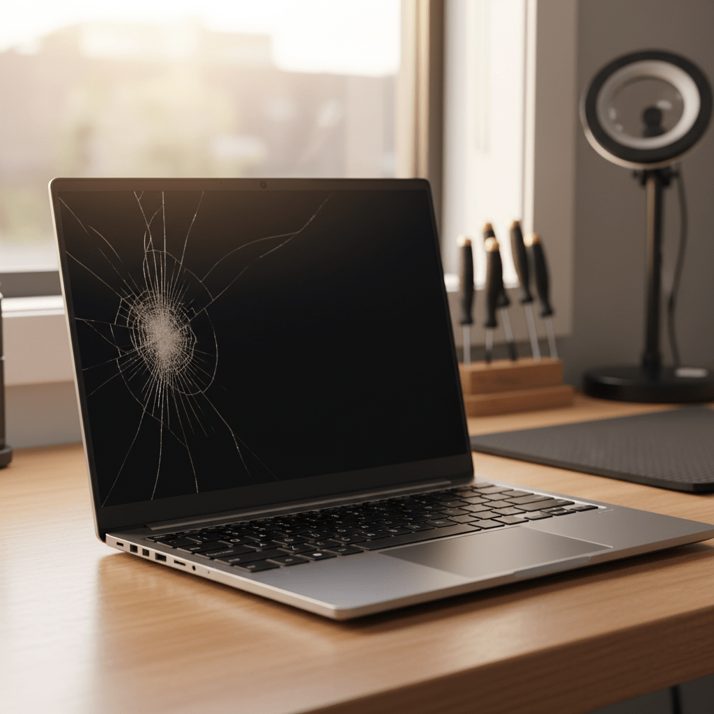 Cracked Razer laptop screen repair in St Kilda — Melbourne SA 5110