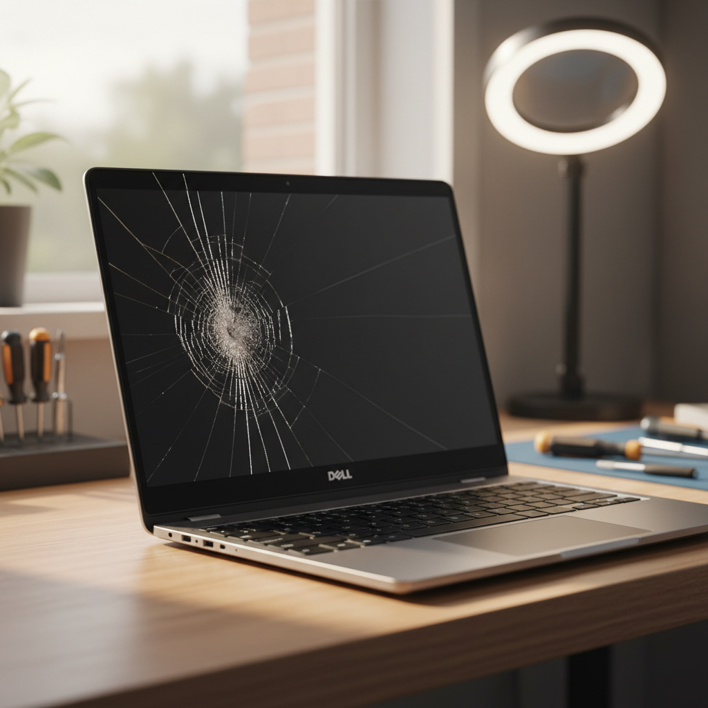 Cracked Dell laptop screen repair in Stuart Park — Darwin NT 0820