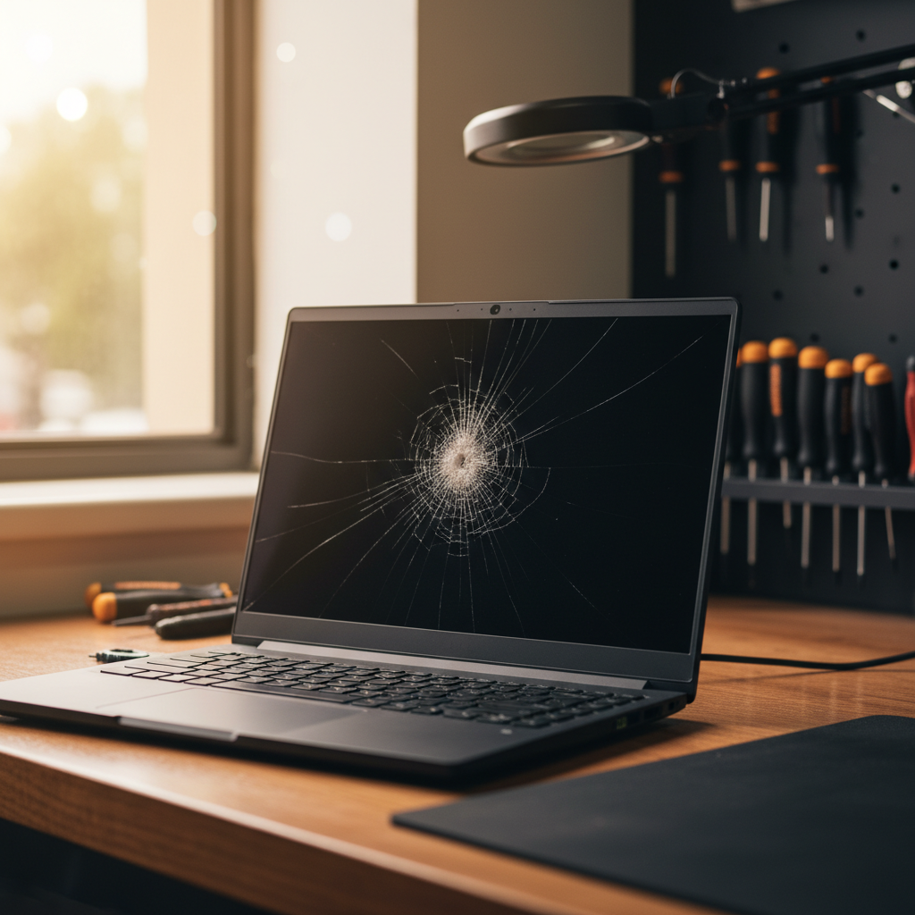 Cracked Razer laptop screen repair in Swan Bay — Newcastle NSW 2324