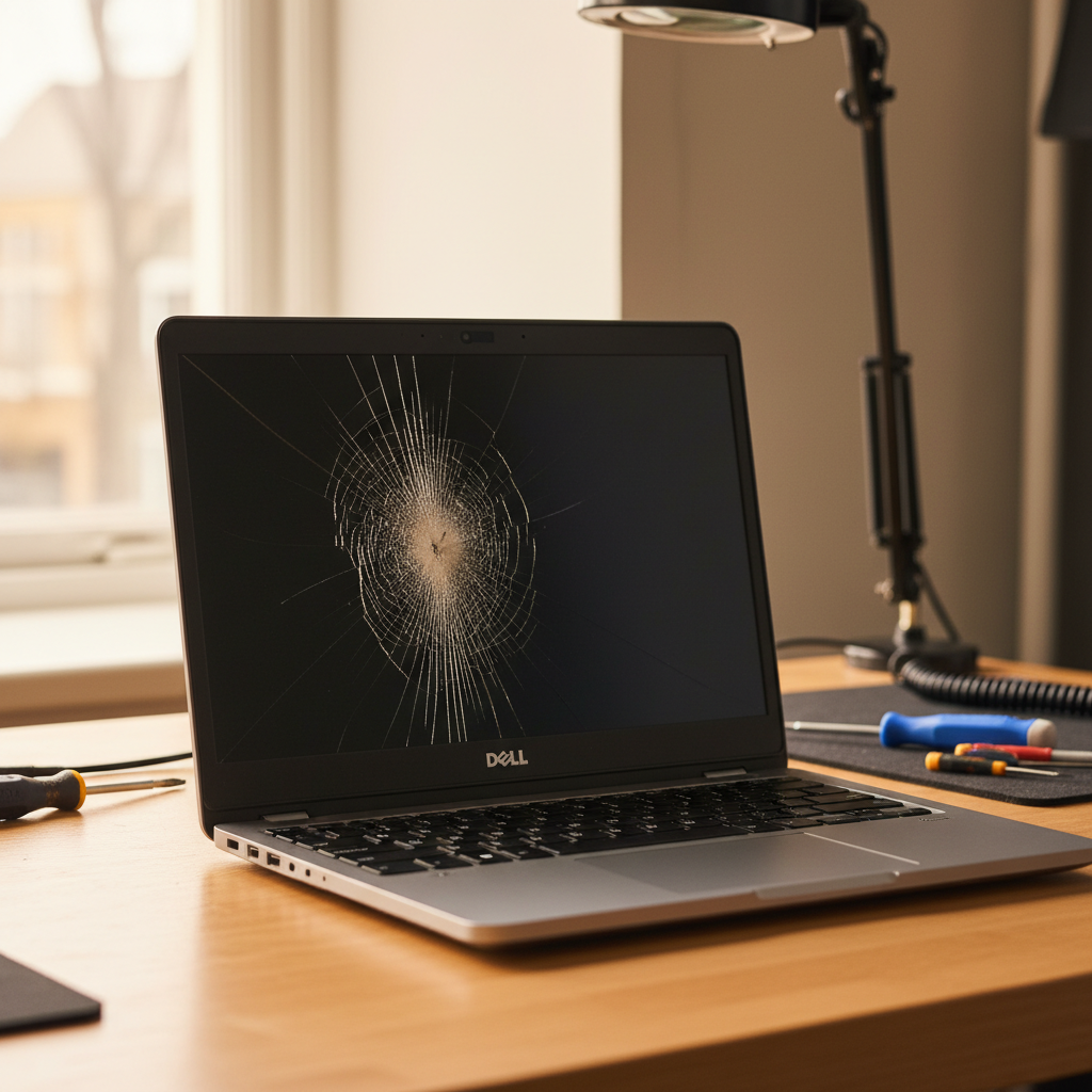 Cracked Dell laptop screen repair in Swansea — Newcastle NSW 2281