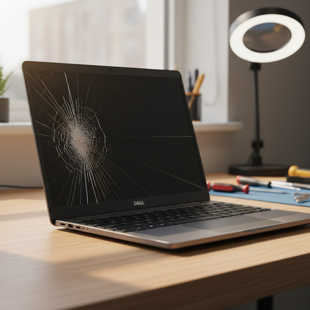 Cracked Dell laptop screen repair in Tahlee — Newcastle NSW 2324