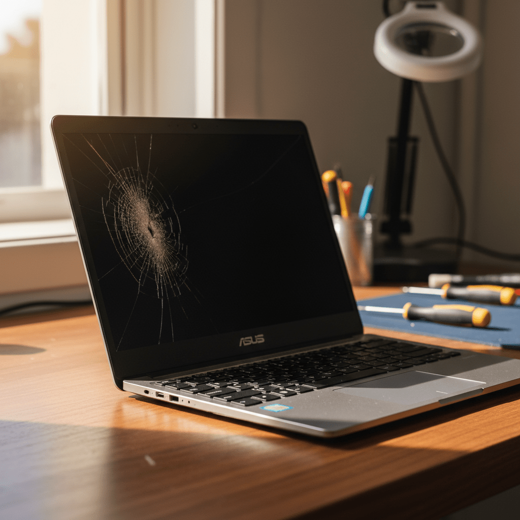 Cracked ASUS laptop screen repair in Taperoo — Adelaide SA 5017