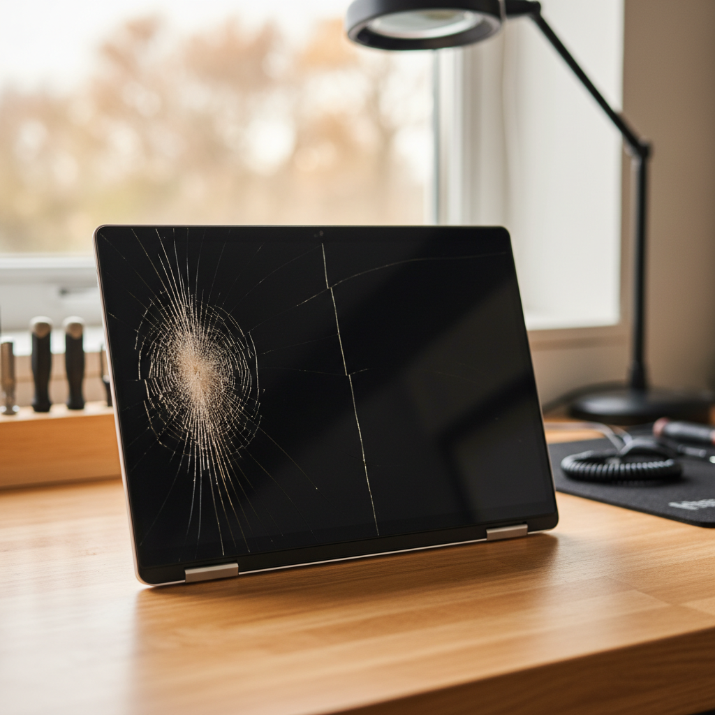 Cracked Dell laptop screen repair in Tea Tree — Hobart TAS 7017