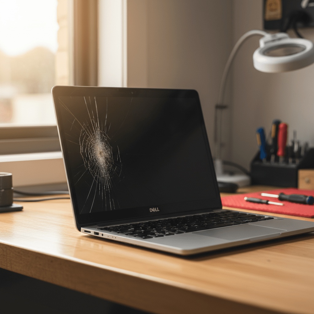 Cracked Dell laptop screen repair in Tea Tree Gully — Adelaide SA 5091