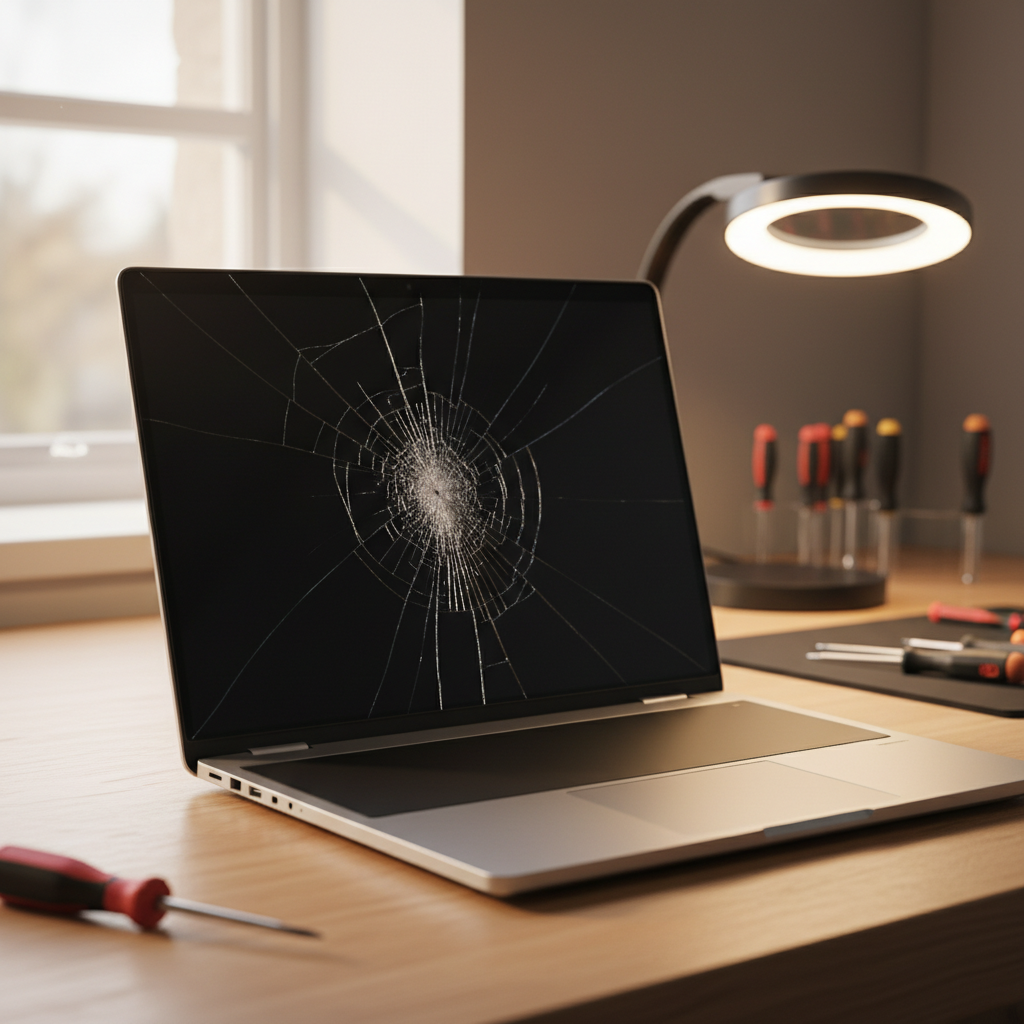 Cracked Dell laptop screen repair in Tingira Heights — Newcastle NSW 2290