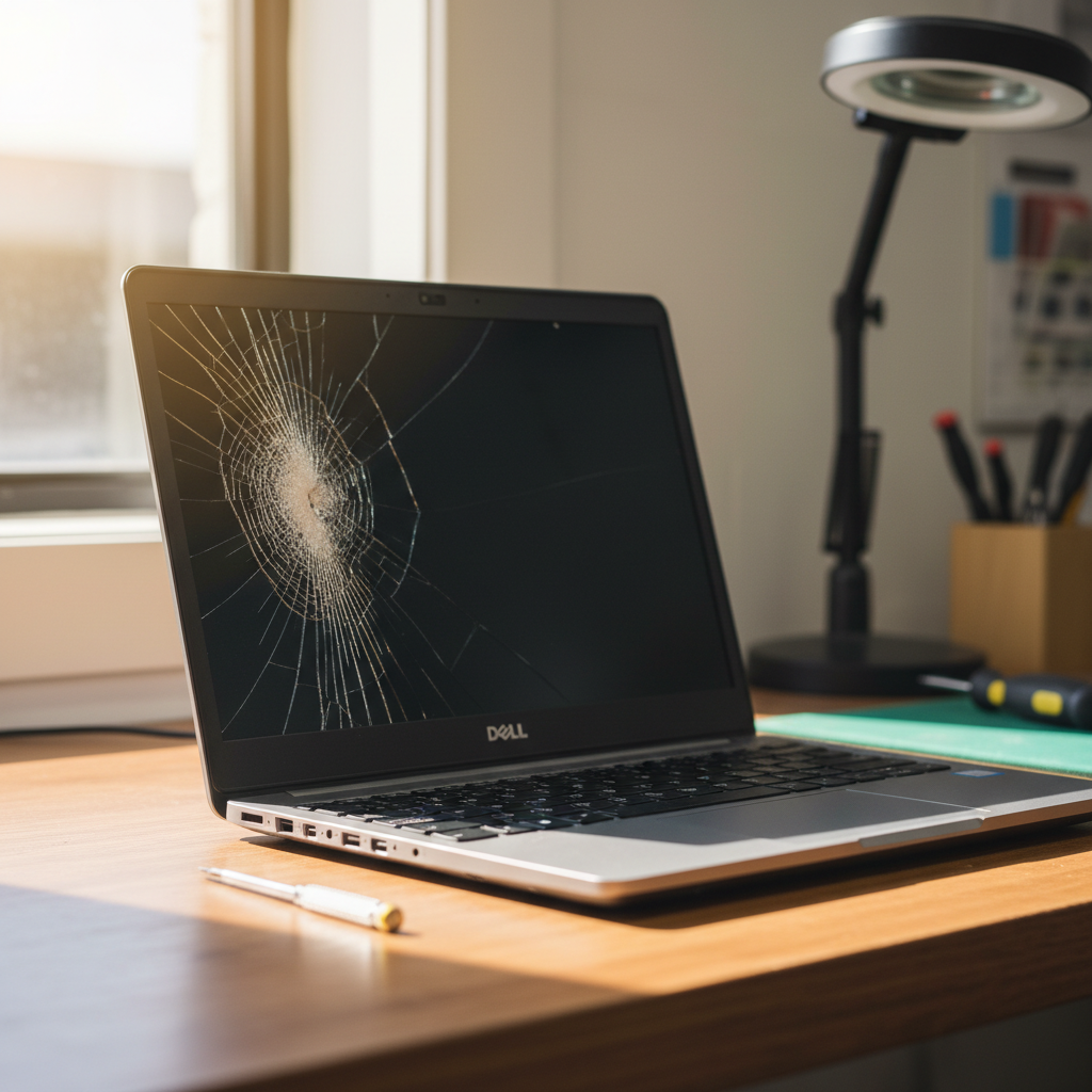 Cracked Dell laptop screen repair in Tolmans Hill — Hobart TAS 7007