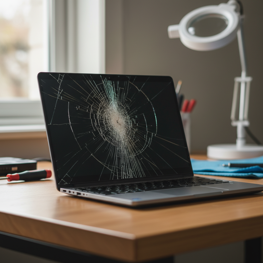 Cracked Dell laptop screen repair in Tomago — Newcastle NSW 2322