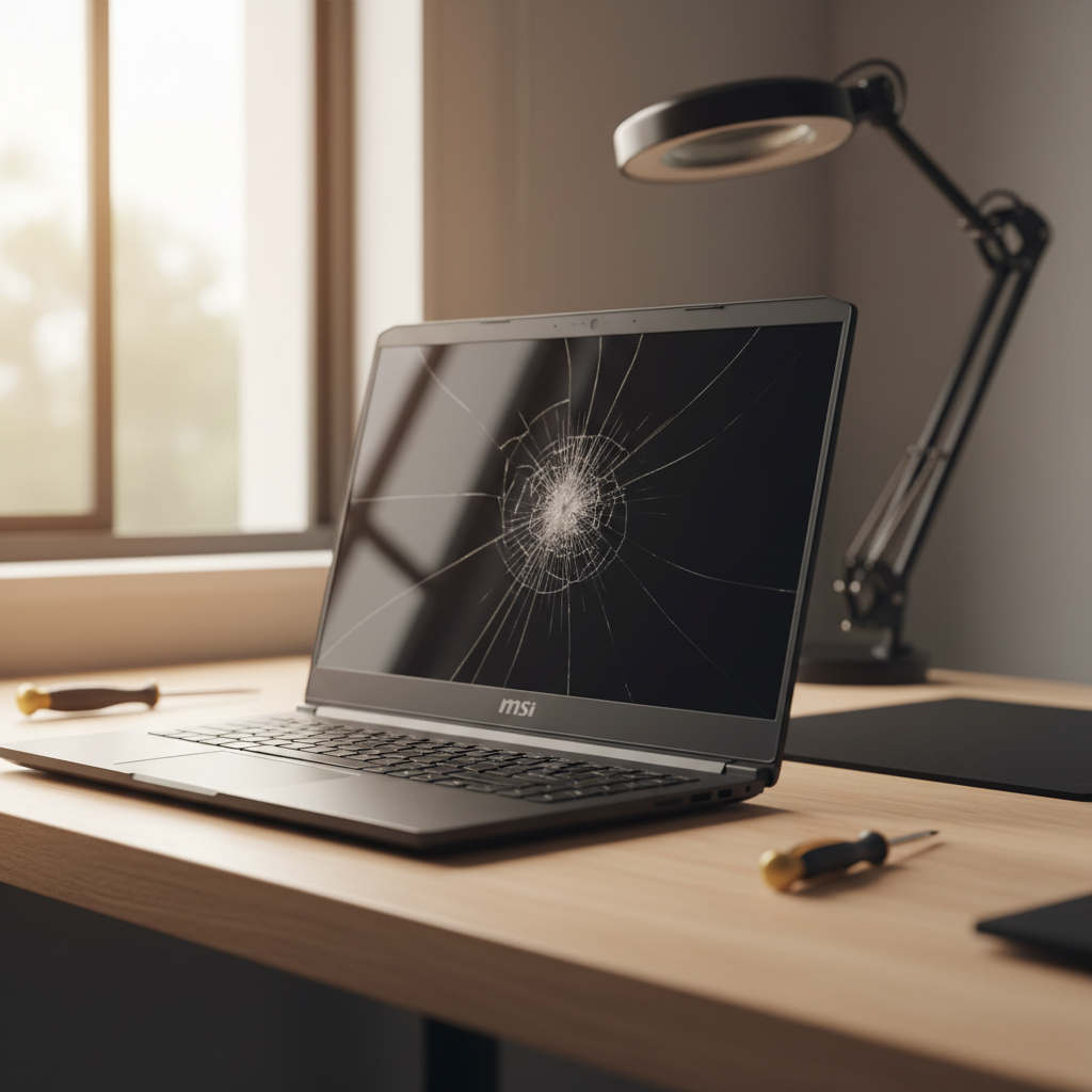 Cracked MSI laptop screen repair in Toronto — Newcastle NSW 2283