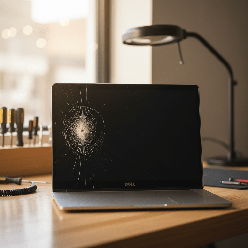 Cracked Dell laptop screen repair in Torrens Park — Adelaide SA 5062