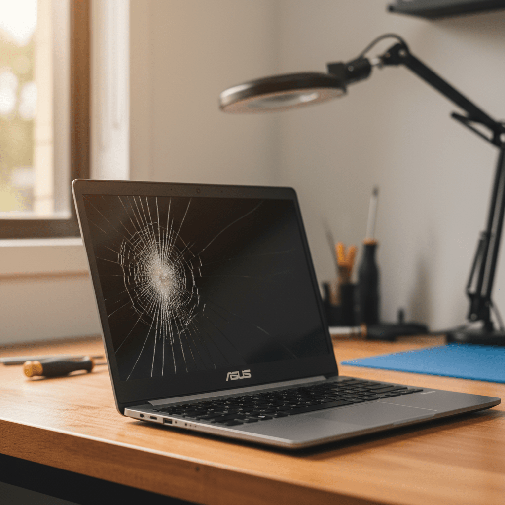 Cracked ASUS laptop screen repair in Torrensville — Adelaide SA 5031