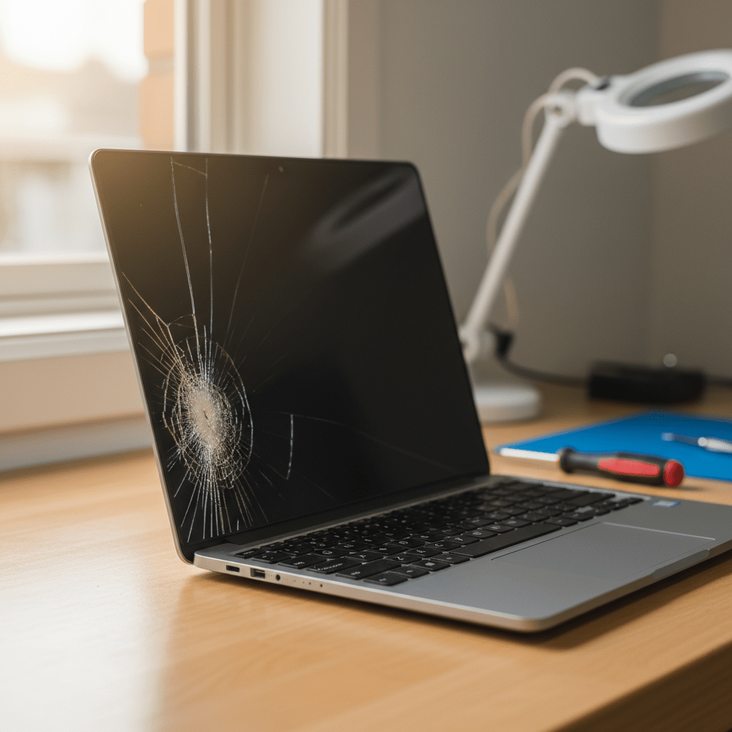 Cracked Dell laptop screen repair in Trinity Gardens — Adelaide SA 5068