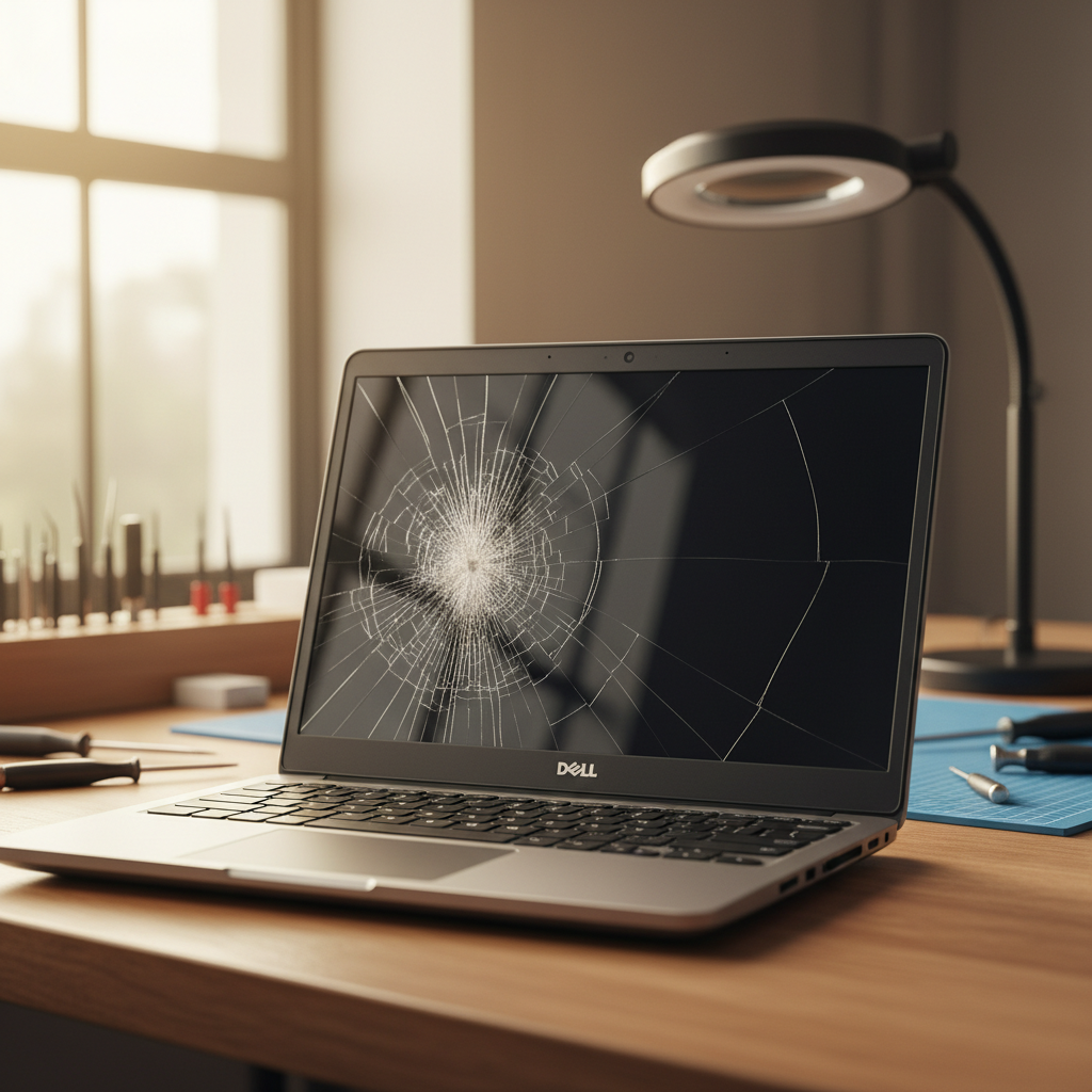 Cracked Dell laptop screen repair in Tuggerawong — Newcastle NSW 2259