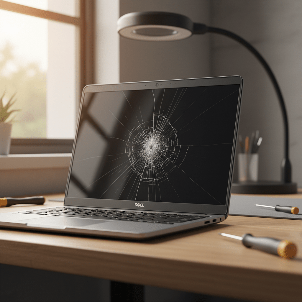 Cracked Dell laptop screen repair in Tusmore — Adelaide SA 5065