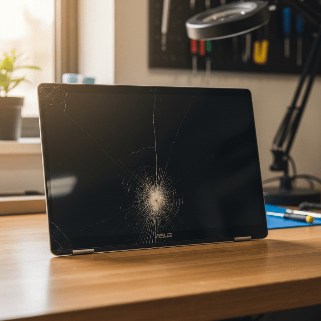 Cracked ASUS laptop screen repair in Upper Hermitage — Adelaide SA 5131