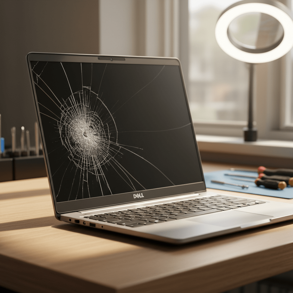 Cracked Dell laptop screen repair in Upper Sturt — Adelaide SA 5156